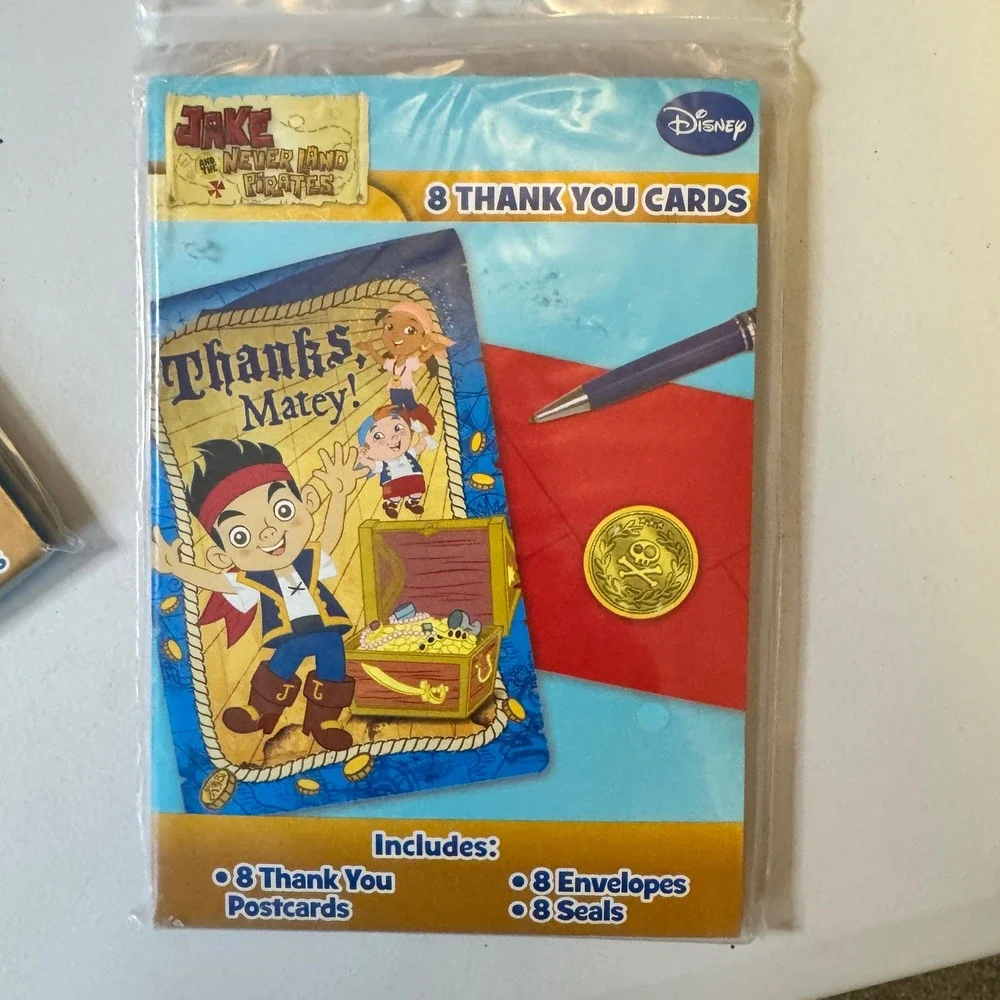 Disney Jake and the Never Land Pirates Party Supplies Bundle Invitations Blue OS